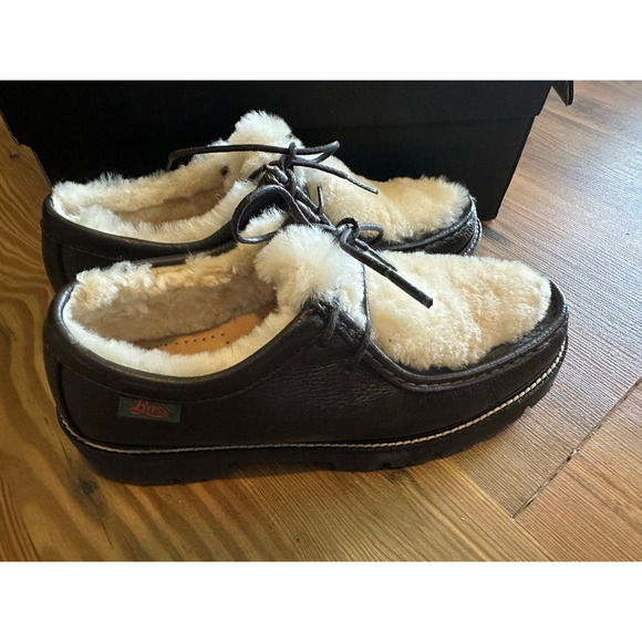 Anthropologie G.H. Bass Wallace shearling lace up Loafers size 8.5 - Picture 11 of 12